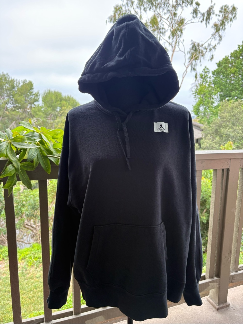 Jordan Black Pullover oversized Hoodie Sweatshirt size Small